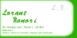 lorant monori business card